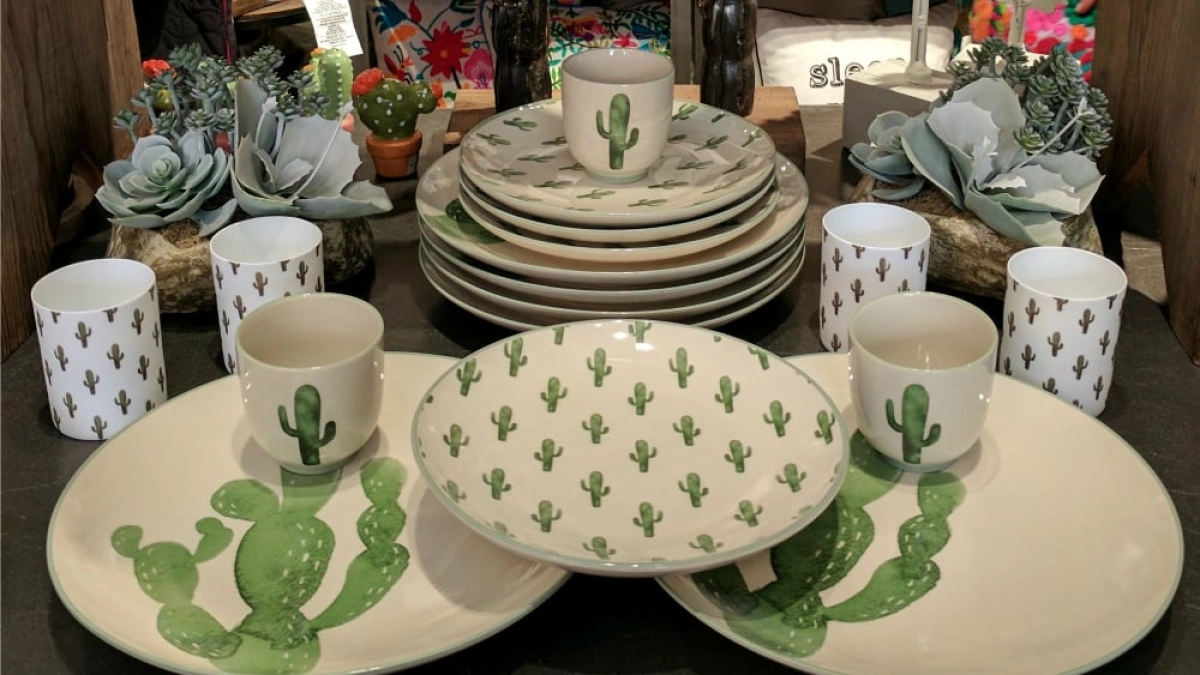 Bloomingville Cactus Dinnerware Set by Maverick Fine Western Wear