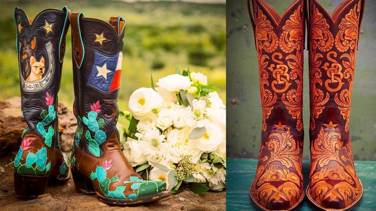 Vintage Rocket Buster Boots Cool Arrows Design made-in-texas-opener-Nevena-  main image 4