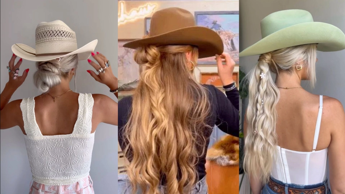 7 Easy Hairstyles To Wear With A Cowboy Hat