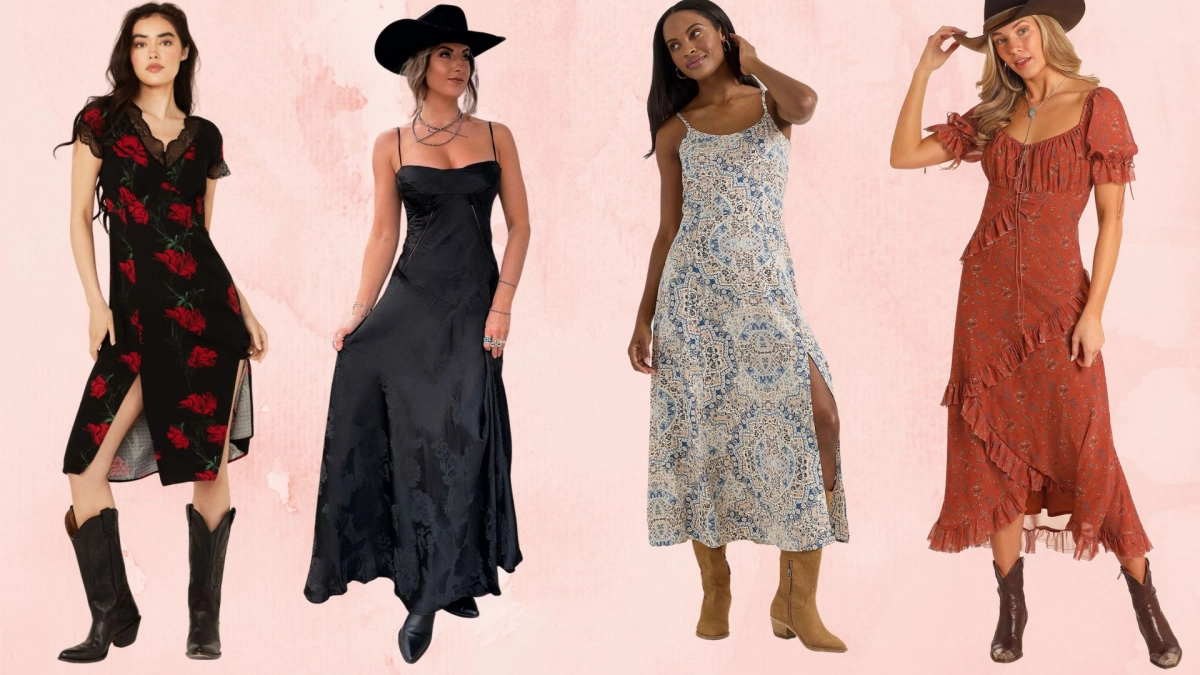 5 Formal Dresses You Can Wear With Cowboy Boots This Wedding Season 5 Formal Dresses You Can Wear With Cowboy Boots This Wedding Season