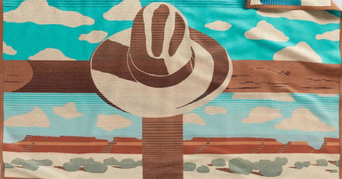 New Pendleton fabric & hand burned aztec print Yellowstone cowgirl. Hand Burned Cowgirl Hat: Yellowstone Style, Black, Small  main image 3