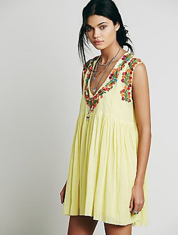 sachin and babi light blue dress 1970s Mexican Sun Dress Rust Cotton  Vintage Logic