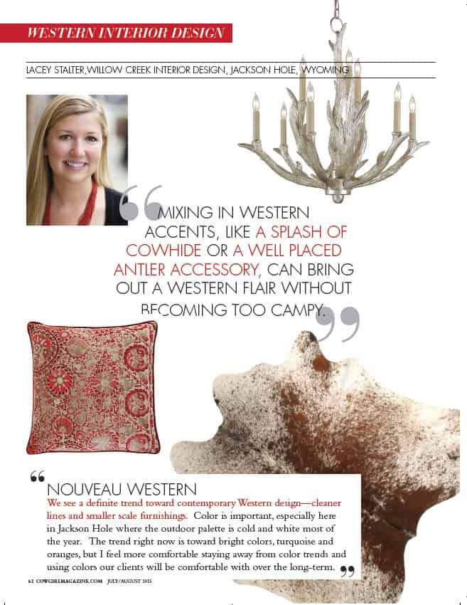 Western Interiors - COWGIRL Magazine