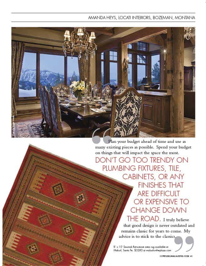 Western Interiors - COWGIRL Magazine