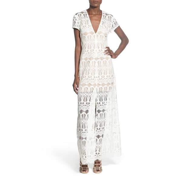 chinese dress ladies Women's Spring/Summer A-line V-Neck Lace White Dress
