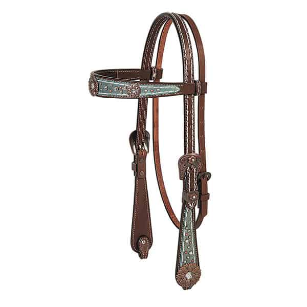 Tête De Bride Western Bling Luan's Leathers - Cuir Marron - Occasion