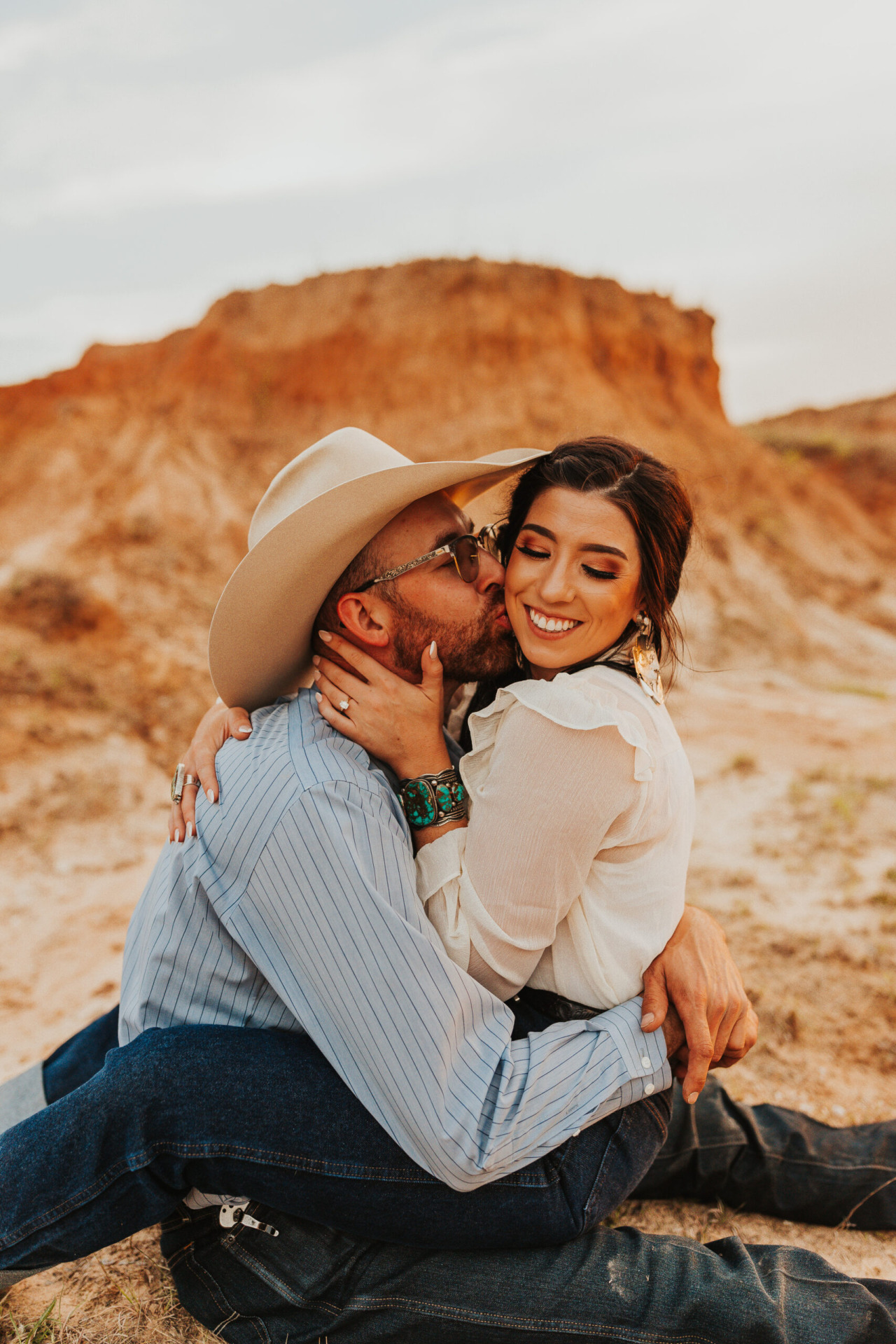 sachin and babi light blue dress We're Swooning Over These Western Engagement Photos!