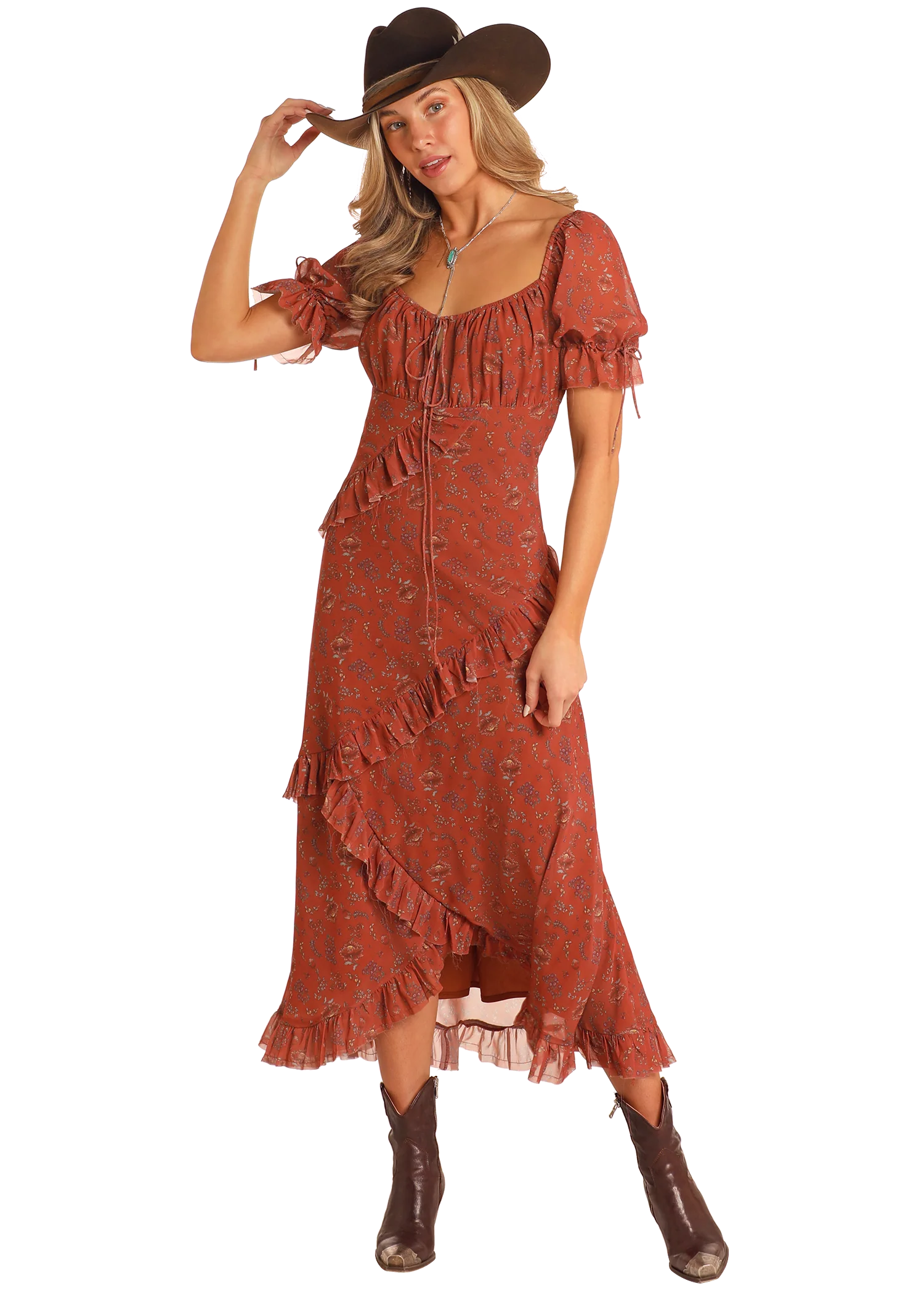 5 Formal Dresses You Can Wear With Cowboy Boots This Wedding Season